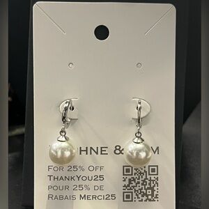 Handmade Pearls on Sterling Silver Earrings Hoops